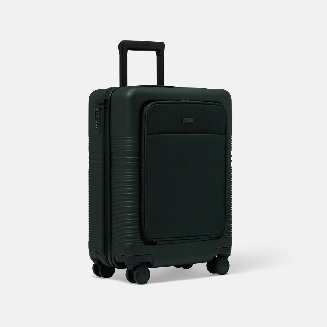 Handbagage Koffer met Voorvak Groen Kopen